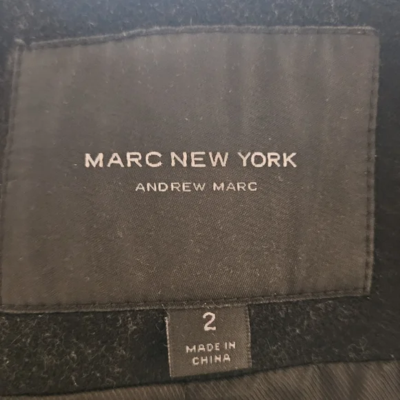 Marc New York Black Hooded Pea Coat - Picture 8 of 8